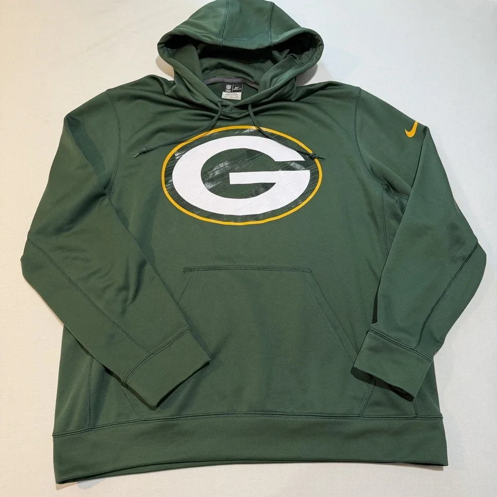 Nike NFL Green Bay Packers Therma-FIT Hoodie Mens XL NWOT Green